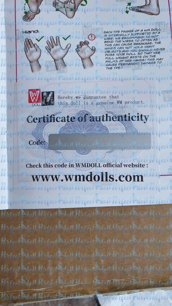 Unsere Qualitätsgarantie 3 wmdolls proof of authenticity scaled 1